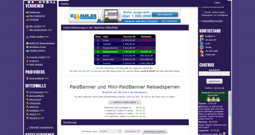 Screenshot 2020 06 26 Das PAYRATE DEnstarke Paid4 Portal